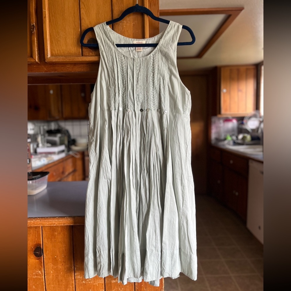 Sundance sleeveless dress. Beautiful light sage green. Fully lined. EUC Size S